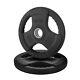 Xprt Fitness Standard Weight Plates 2.5-45lb Rubber Coated Triple-grip Home Gym