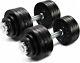 Yes4all 105 Lb Adjustable Dumbbells Weight Set With Cast Iron Weights