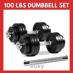 Yes4All 100 lb Adjustable Dumbbell Weight Set & Connector FREE PRIORITY SHIP