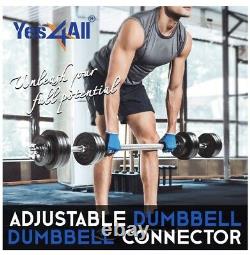 Yes4All 100 lb Adjustable Dumbbell Weight Set & Connector FREE PRIORITY SHIP