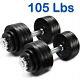Yes4all 105 Lbs Adjustable Dumbbells Weight Set Cast Iron Dumbbell Gym Workout