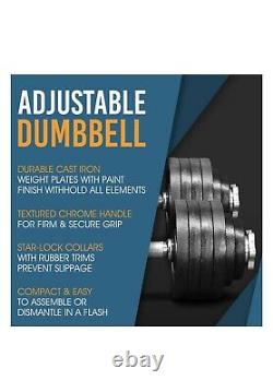 Yes4All 105 lb Adjustable Dumbbell Weight Set (2 x 52.5 lb) FREE PRIORITY SHIP