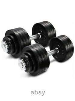 Yes4All 105 lb Adjustable Dumbbell Weight Set (2 x 52.5 lb) Like Bowflex