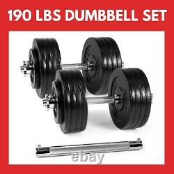 Yes4All 190 lb Total Adjustable Dumbbell Weight Set with Connector NOT 200 LB