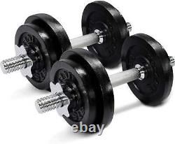 Yes4All 40/ 50/ 60 Lbs Adjustable Dumbbell Weight Set, Cast Iron Dumbbell, Pair