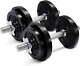 Yes4all 40/ 50/ 60 Lbs Adjustable Dumbbell Weight Set, Cast Iron Dumbbell, Pair