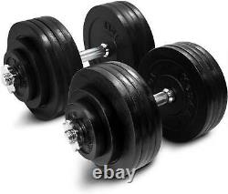 Yes4All 60 lbs Adjustable Dumbbell Weight Set, Cast Iron Dumbbell, Pair