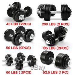Yes4All Adjustable Dumbbell Weight Set for Fitness, 40 to 200 lbs (Sold in Pair)