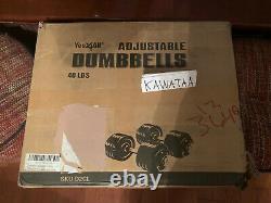 Yes4All Adjustable Dumbbells (20LB x 2)Pair 40 LBS Total Weight Fast Free ship