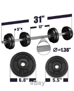 Yes4All Adjustable Dumbbells with Dumbbell Bar Connector 60 lb Dumbbell Weight