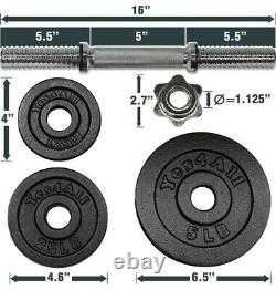 Yes4All DWP2Z 105 lbs (2x52.5lbs) Dumbbells SHIPS FASTFREE