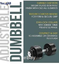 Yes4All DWP2Z 105 lbs (2x52.5lbs) Dumbbells SHIPS FASTFREE