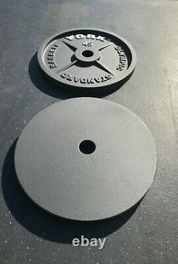 York Barbell CAST IRON Olympic 45 lb Plates PAIR Brand New 2 inch hole