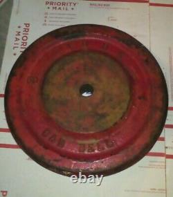 York Vintage Rare Red 2 X 50 LB = 100 POUNDS STANDARD 1-1/8 HOLE WEIGHT PLATES