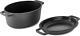 Zakarian By 6 Qt Nonstick Cast Iron Double Dutch Oven, Oval Pot With 2-in-1 Ski