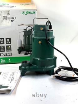 Zoeller 1096 1/2HP 80GPM Cast Iron Submersible Sump Pump