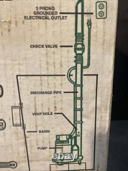 Zoeller M53 Mighty-Mate 53-D Cast Iron Sump Pump, Automatic NOS VINTAGE 1996