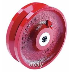 Zoro Select W-10-V-1 Caster Wheel, Cast Iron, 10 In, 3000 Lb