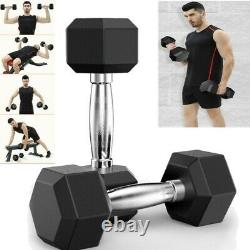 10 50lb Poids Set Cap Gym Haltère Barbell Plates Body Workout Accueil Workout