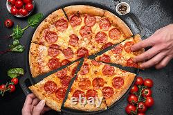 16 Pouces En Fonte De Fer Pizza Pan Rond Gridle Par Avec Poignées En Silicone Gratuite Et 30