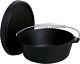 16 Qt. Cocotte En Fonte Assaisonnée Avec Couvercle En Fonte, Noir (ci16sa)