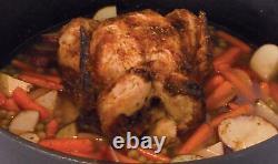 16 Qt. Cocotte en fonte assaisonnée avec couvercle en fonte, noir (CI16SA)