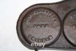 1889 Mme Shaeffer's Fonte Flip Flop Trois Pancake Gâteau Grille Canton, OH