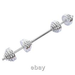 1 Paire Haltères Réglables Barbell Set Gym Strength Weight Cast Iron 66/110 Lbs