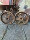 2 Chariots Industriels Vintage Assortis Steampunk En Fonte 13,5 28 Lbs Chacun Roues Hit