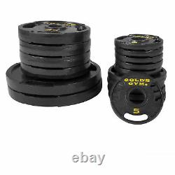 300lb Olympic Weight Plate Set With 7' Bar Home Gym Exercise Cast Iron Grip Plaques