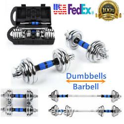 44lb Dumbbell Set De Poids Réglable Fitness Gym Home Cast Full Steel Dumbbell