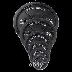 455 Lb Olympique Weight Plate Set Body-solid Osb455 Cast Iron Fitness Equipment