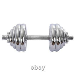 66lb Weight Dumbbell Set Adjustable Fitness Home Fit Cast Full Iron Steel Plaques