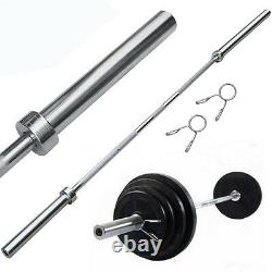 86 Chrome Olympic Barbell Soulever Bar Weight Workout Gym Bench Workout 330 Lb