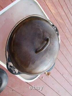 8 GRISWOLD grand logo de bloc TITE-TOP DUTCH OVEN avec PAT. # Fonte