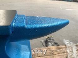 Agrotk Enclume en fonte de fer de forgeron à un seul corne ronde de 99 livres Accessoire de travail des métaux