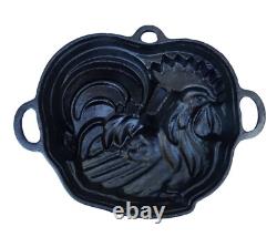 Ancienne plaque de cuisson en fonte coq 2,1 kg lourd (# 13030)
