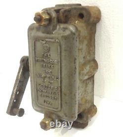 Antique 15 Lbs. Westinghouse Signal Railroad Train Switch Lever Works Fonte