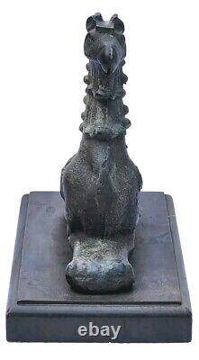Antique 27.5 lb 15 Fonte de fonte de bronze Architectural Griffin Building Topper Decor