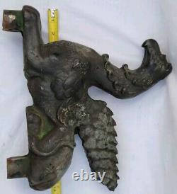 Antique 27.5 lb 15 Fonte de fonte de bronze Architectural Griffin Building Topper Decor