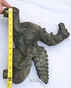 Antique 27.5 lb 15 Fonte de fonte de bronze Architectural Griffin Building Topper Decor