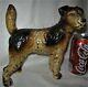 Antique Hubley Usa Cast Iron Fox Terrier Dog Accueil Statue Porte Art 7 Lb Doorstop