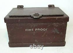 Antique Stagecoach Strong Box, Fire Proof Heavy 48 Lbs Cast Iron Wagon Railroad