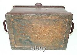 Antique Stagecoach Strong Box, Fire Proof Heavy 48 Lbs Cast Iron Wagon Railroad