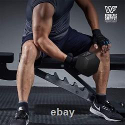 Approvisionnement sportif WF de fonte solide hexagonale gris/noir pour l'entraînement en force avec haltères
