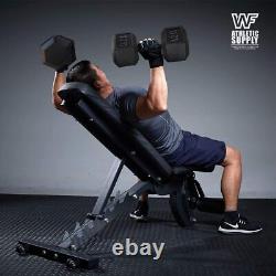 Approvisionnement sportif WF de fonte solide hexagonale gris/noir pour l'entraînement en force avec haltères