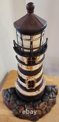 Arrêt de porte de phare en fonte lourde nautique vintage de 10 livres. 15.5 Besoin de soins.