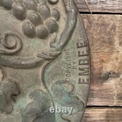 BASE DE PARAPLUIE EN FONTE SOLIDE ANTIQUE EMBEE VIGNE 54 Lbs 14 Pouces