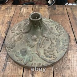 BASE DE PARAPLUIE EN FONTE SOLIDE ANTIQUE EMBEE VIGNE 54 Lbs 14 Pouces