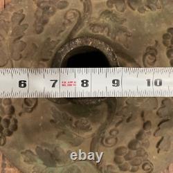 BASE DE PARAPLUIE EN FONTE SOLIDE ANTIQUE EMBEE VIGNE 54 Lbs 14 Pouces